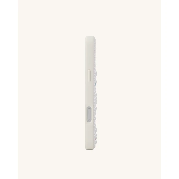 JW PEI Pearl-Embellished Playful Cats Phone Case in White | Phone Cases | Luxury Shoes 