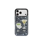 JW PEI Pearl Martini Embellished Phone Case in Black | Phone Cases | Luxury Shoes 