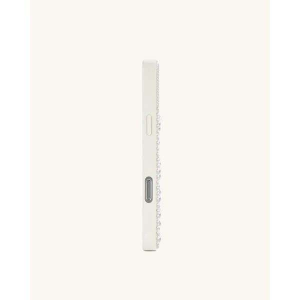 JW PEI Pearl Shark Artificial Crystal Phone Case in White | Phone Cases | Luxury Shoes 