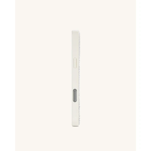 JW PEI Pearl Zebra Stripe Artificial Crystal Phone Case in White | Phone Cases | Luxury Shoes 