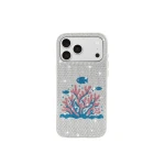 JW PEI Pink Coral Artificial Crystal Phone Case in White | Phone Cases | Luxury Shoes 