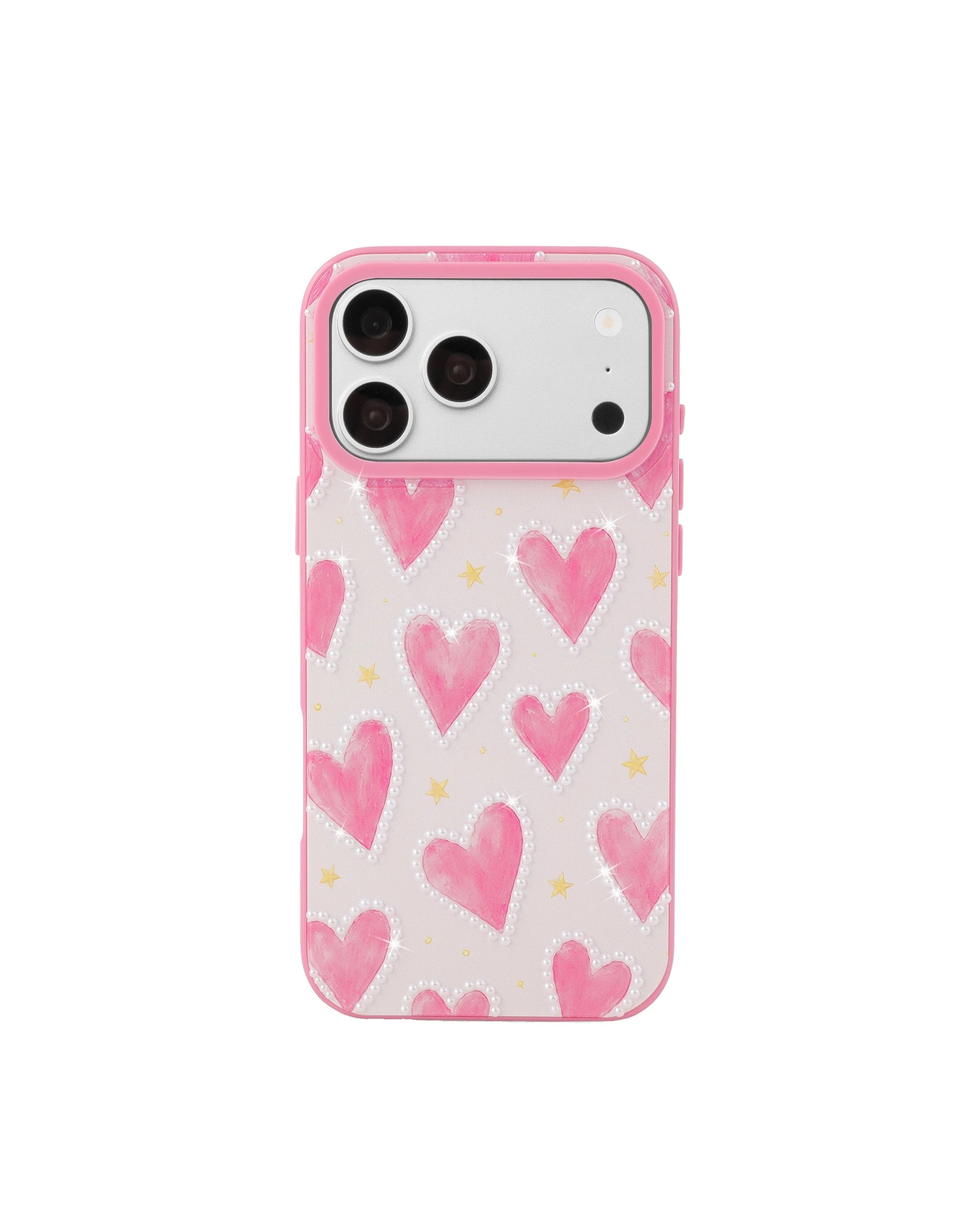 JW PEI Pink Heart Pattern Phone Case in Pink JW PEI Pink Heart Pattern Phone Case in Pink | Phone Cases | Luxury Shoes