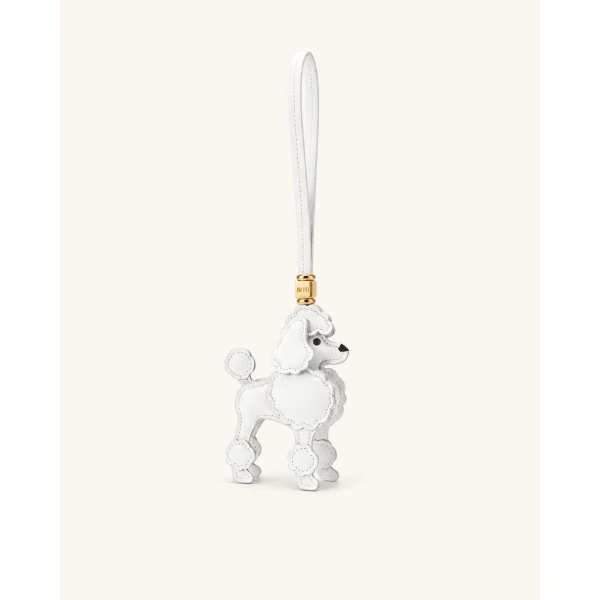 JW PEI Poodle Bag Charm in White | Bag Charms | Luxury Shoes 