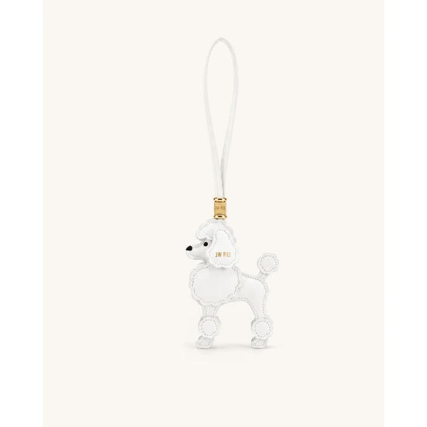 JW PEI Poodle Bag Charm in White | Bag Charms | Luxury Shoes 