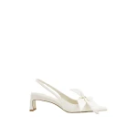 JW PEI Queena Floral Appliques Slingback Pumps in Ivory White | Heels | Luxury Shoes 