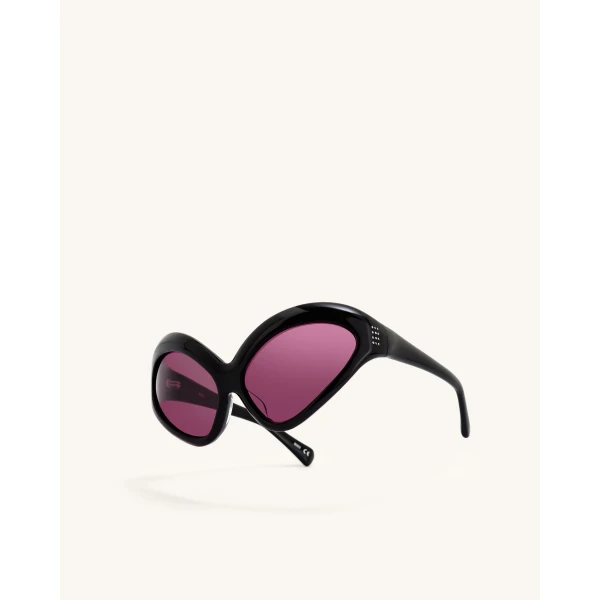 JW PEI Quorra Cateye Sunglasses in Black | Sunglasses | Luxury Shoes 