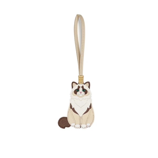 JW PEI Ragdoll Cat Bag Charm in Beige | Bag Charms | Luxury Shoes 