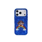 JW PEI Rainbow Dog Artificial Crystal Phone Case in Blue | Phone Cases | Luxury Shoes 