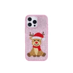 JW PEI Reindeer Artificial Crystal Phone Case in Pink | Phone Cases | Luxury Shoes 