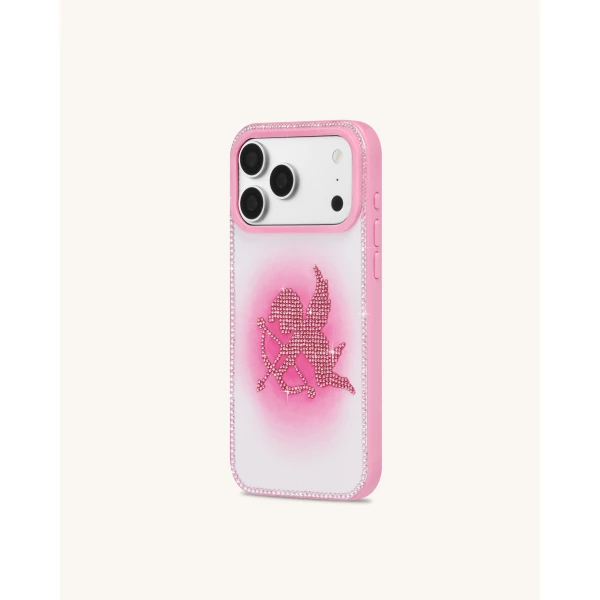 JW PEI Rhinestone Angel Phone Case in Pink | Phone Cases | Luxury Shoes 