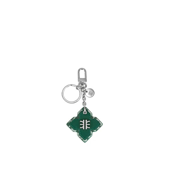 JW PEI Rhombus Bag Charm And Key Holder in Dark Green | Bag Charms | Luxury Shoes 
