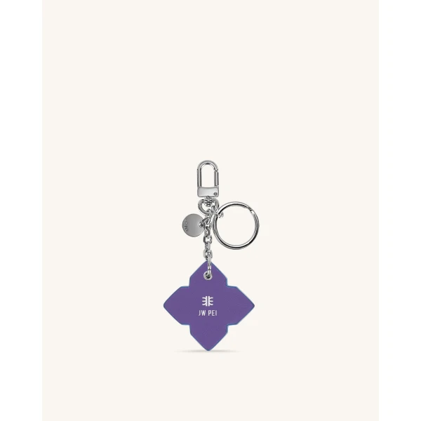 JW PEI Rhombus Bag Charm And Key Holder in Purple & Classic Blue | Bag Charms | Luxury Shoes 