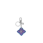 JW PEI Rhombus Bag Charm And Key Holder in Purple & Classic Blue | Bag Charms | Luxury Shoes 