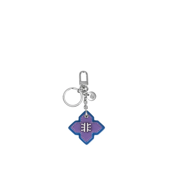 JW PEI Rhombus Bag Charm And Key Holder in Purple & Classic Blue | Bag Charms | Luxury Shoes 