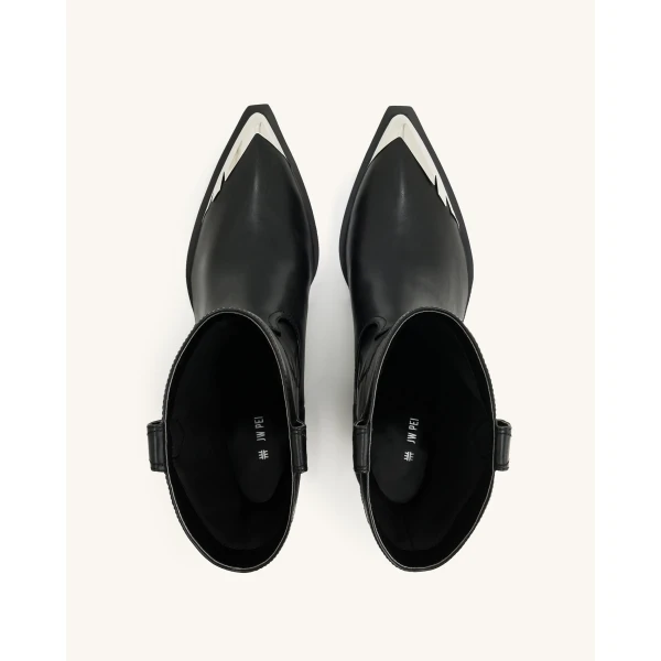 JW PEI Riya Cowboy Boot in Black | Boots | Luxury Shoes 