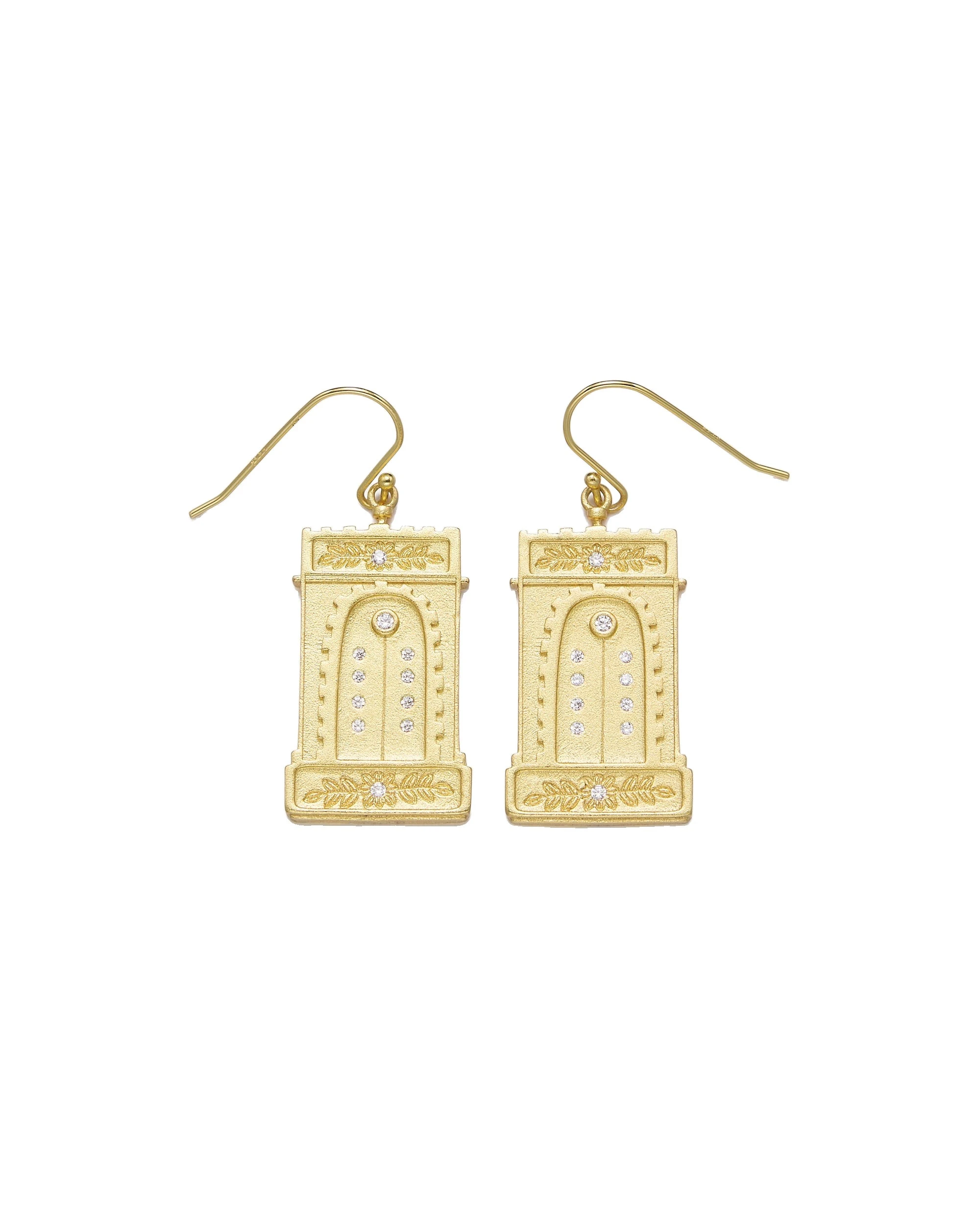 JW PEI Roman Arch Earrings in 18ct Gold Plated & White Zircon JW PEI Roman Arch Earrings in 18ct Gold Plated & White Zircon | Jewelry | Luxury Shoes