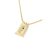JW PEI Roman Small Arch Pendant Necklace in 18ct Gold Plated & Multicolor Zircon | Jewelry | Luxury Shoes 