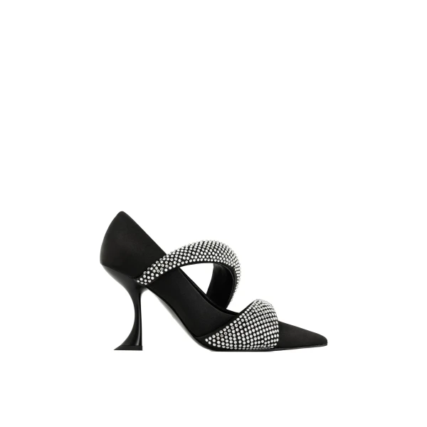 JW PEI Sara Artificial Crystal Pumps in Black | Heels | Luxury Shoes 