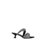 JW PEI Sara Mule Artificial Crystal in Black | Mules | Luxury Shoes 