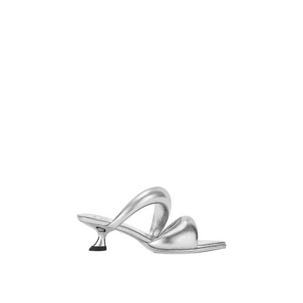 JW PEI Sara Mule in Silver | Mules | Luxury Shoes 
