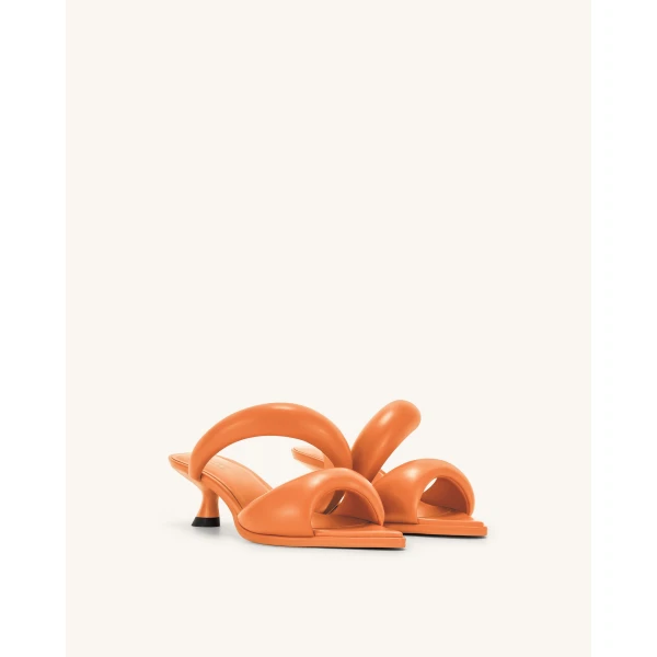 JW PEI Sara Mule in Tangerine | Mules | Luxury Shoes 