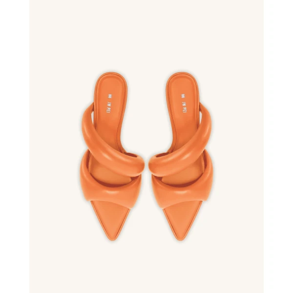 JW PEI Sara Mule in Tangerine | Mules | Luxury Shoes 