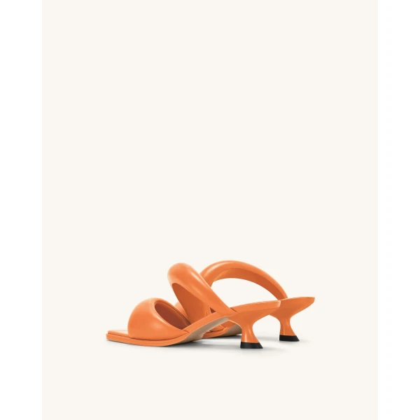 JW PEI Sara Mule in Tangerine | Mules | Luxury Shoes 