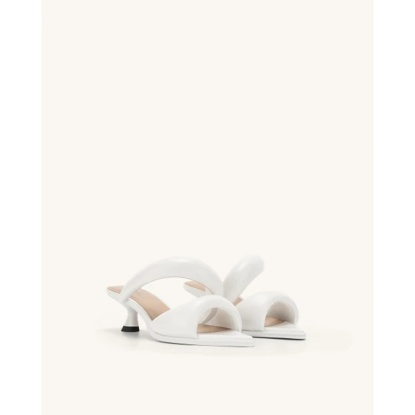 JW PEI Sara Mule in White | Mules | Luxury Shoes 