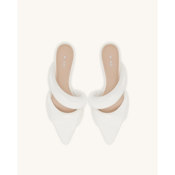 JW PEI Sara Mule in White | Mules | Luxury Shoes 