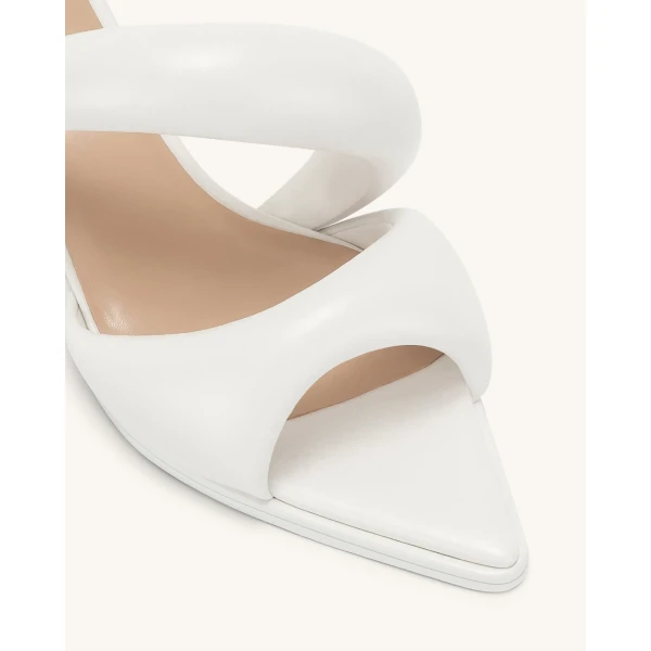 JW PEI Sara Mule in White | Mules | Luxury Shoes 
