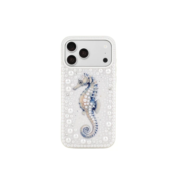 JW PEI Seahorse Pearl Phone Case in White | Phone Cases | Luxury Shoes 