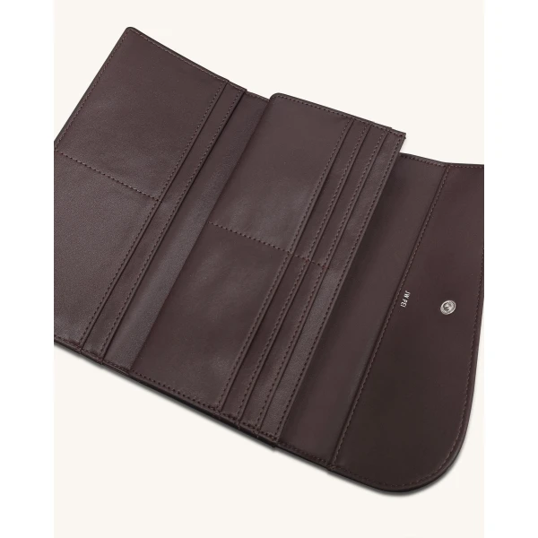 JW PEI Seren Flap Long Wallet in Chestnut Black | Wallets & Purses | Luxury Shoes 