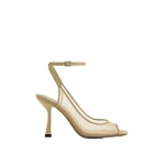 JW PEI Serenity Open Toe Mesh Slingback Sandals in Khaki | Sandals | Luxury Shoes 