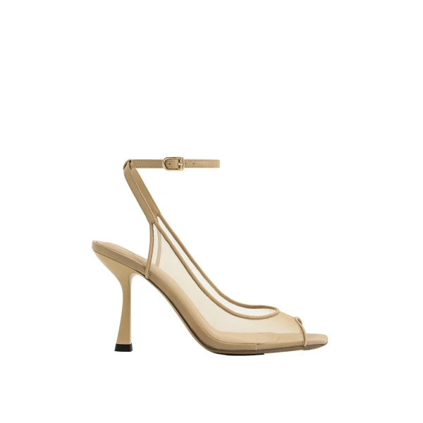 JW PEI Serenity Open Toe Mesh Slingback Sandals in Khaki | Sandals | Luxury Shoes 