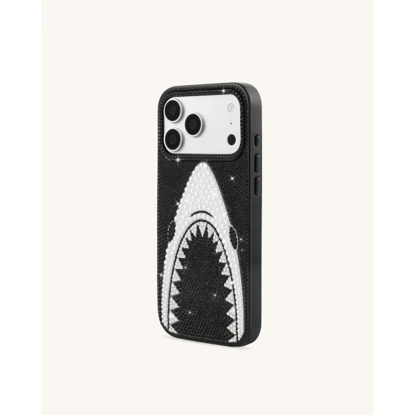 JW PEI Shark Mouth Pearl Phone Case in Black | Phone Cases | Luxury Shoes 