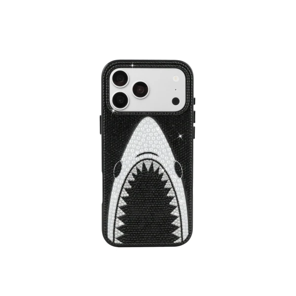 JW PEI Shark Mouth Pearl Phone Case in Black | Phone Cases | Luxury Shoes 
