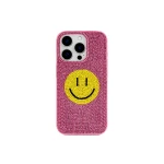 JW PEI Smile Face Artificial Crystal Phone Case in Pink | Phone Cases | Luxury Shoes 
