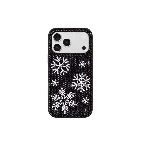 JW PEI Snowflake Artificial Crystal Phone Case in Black | Phone Cases | Luxury Shoes 