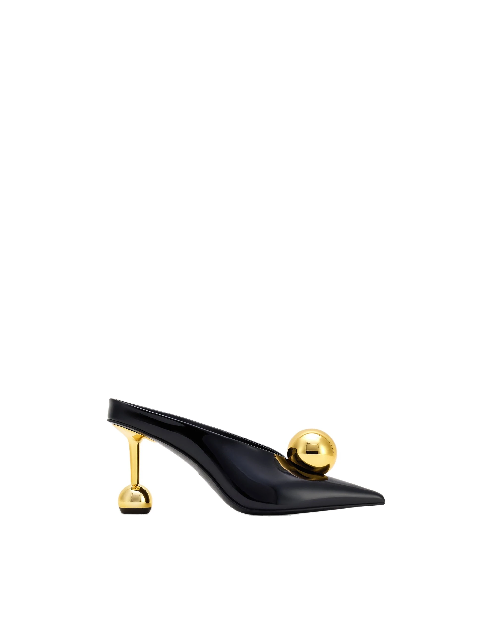 JW PEI Sofia Angled Vamp Heel Mules in Black & Gold JW PEI Sofia Angled Vamp Heel Mules in Black & Gold | Mules | Luxury Shoes