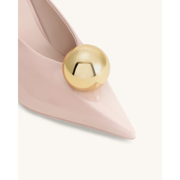 JW PEI Sofia Angled Vamp Heel Mules in Dusty Pink | Mules | Luxury Shoes 