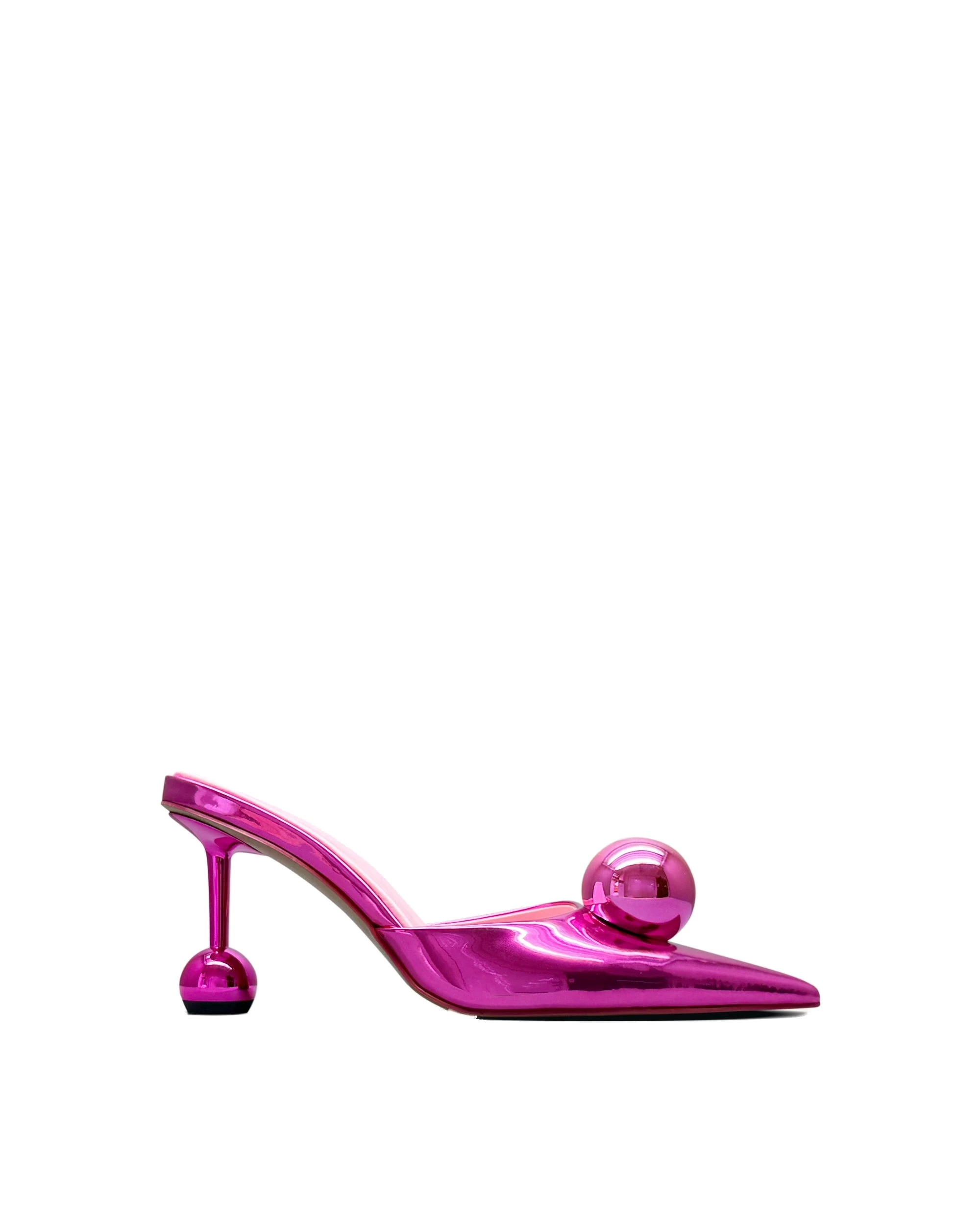 JW PEI Sofia Sphere Heel Mules in Rose Red JW PEI Sofia Sphere Heel Mules in Rose Red | Mules | Luxury Shoes