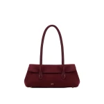 JW PEI Solenne Faux Suede East-West Shoulder Bag in Claret | Shoulder & Crossbody Bags | Luxury Shoes 