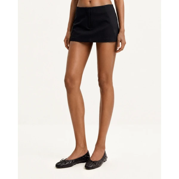 JW PEI Solenne Ruched Drawstring Ballet Flats in Black | Flats | Luxury Shoes 