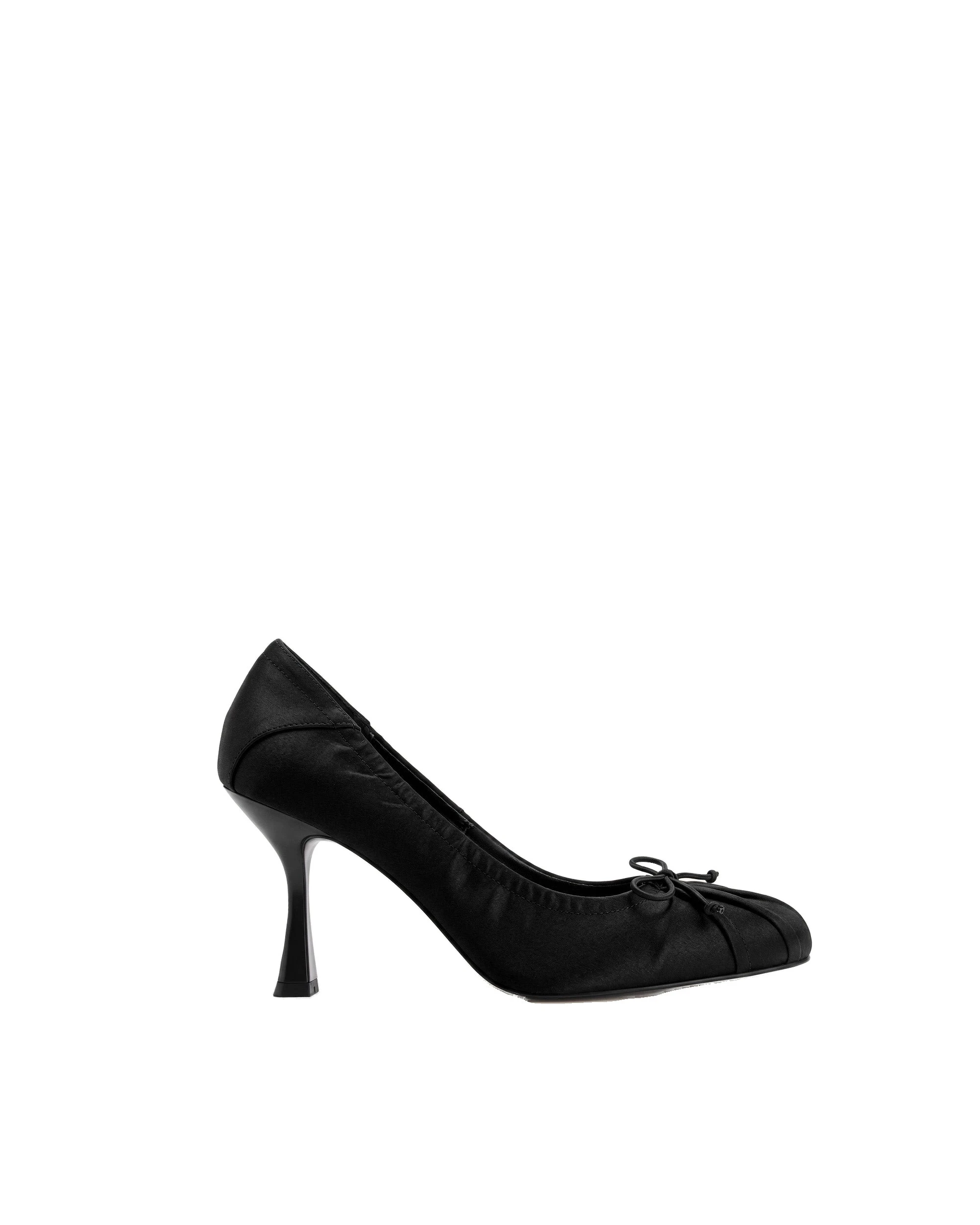 JW PEI Solenne Satin Bow Ruched Pumps in Black JW PEI Solenne Satin Bow Ruched Pumps in Black | Heels | Luxury Shoes