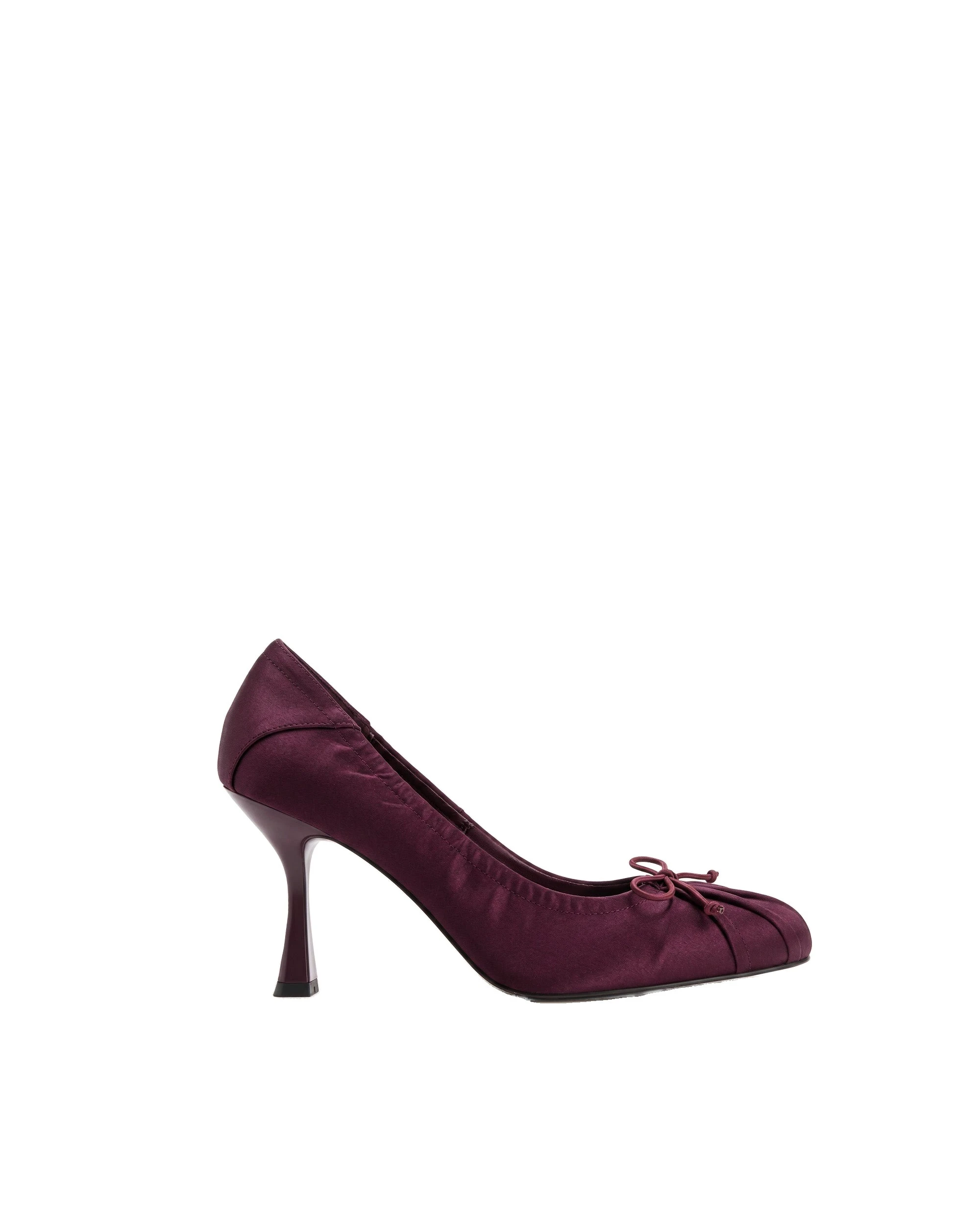JW PEI Solenne Satin Bow Ruched Pumps in Burgundy JW PEI Solenne Satin Bow Ruched Pumps in Burgundy | Heels | Luxury Shoes