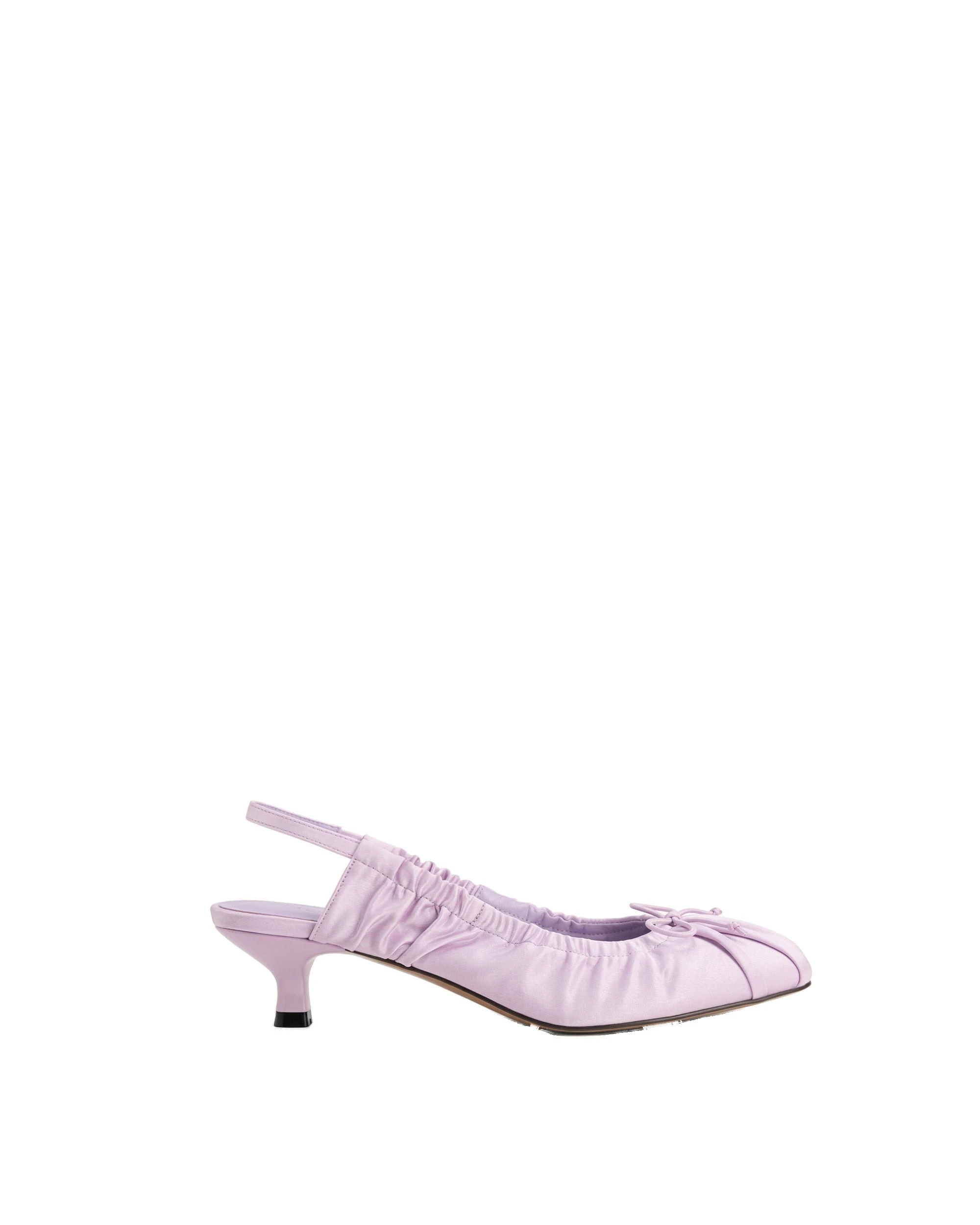 JW PEI Solenne Satin Bow Ruched Slingback Pumps in Purple JW PEI Solenne Satin Bow Ruched Slingback Pumps in Purple | Heels | Luxury Shoes