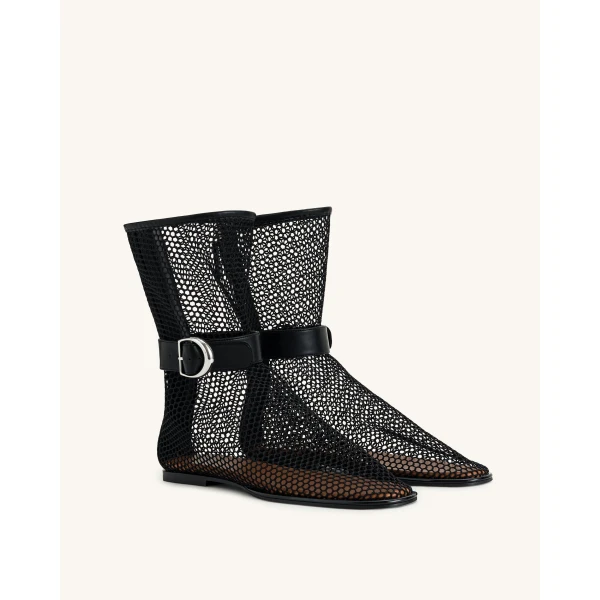 JW PEI Sophia Mesh Boots in Black | Boots | Luxury Shoes 