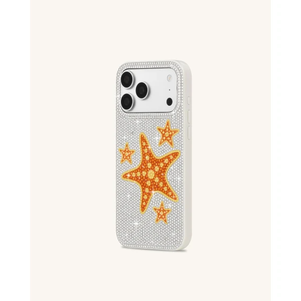 JW PEI Starfish Artificial Crystal Phone Case in White | Phone Cases | Luxury Shoes 