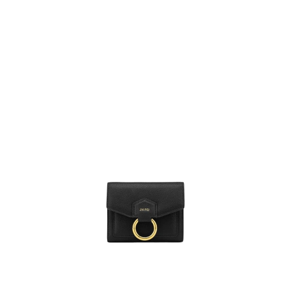 JW PEI Stella Wallet in Black Grained Vegan Leather | Wallets & Purses | Luxury Shoes 