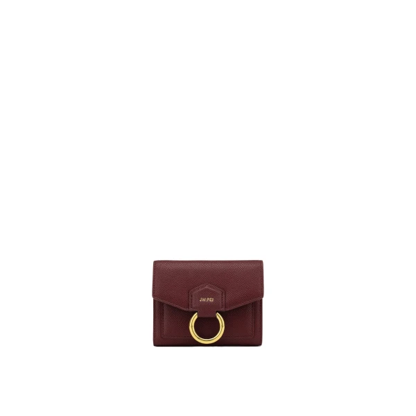 JW PEI Stella Wallet in Burgundy Grained Vegan Leather | Wallets & Purses | Luxury Shoes 